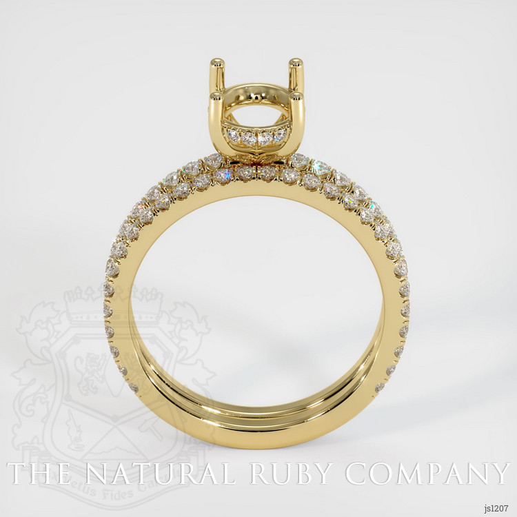 14K Yellow Gold Pave Ring Setting