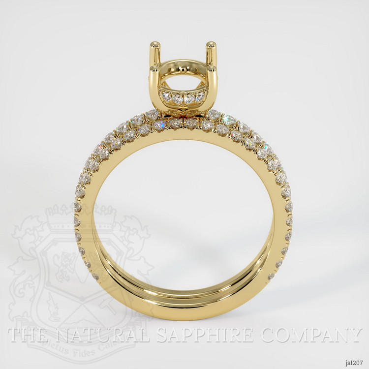 14K Yellow Gold Pave Ring Setting