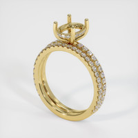 18K Yellow Gold Pave Ring Setting Video