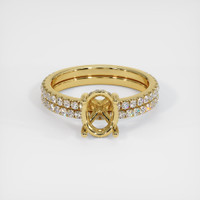 18K Yellow Gold Pave Ring Setting Image