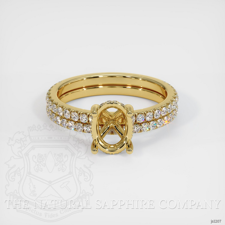 18K Yellow Gold Pave Ring Setting