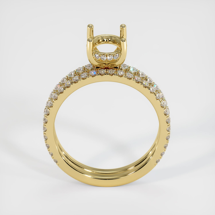 18K Yellow Gold Pave Ring Setting