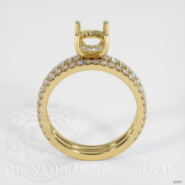 18K Yellow Gold Pave Ring Setting