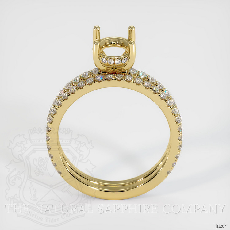 18K Yellow Gold Pave Ring Setting