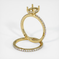 18K Yellow Gold Pave Ring Setting Image