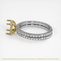 14K Yellow & White Pave Ring Setting Image