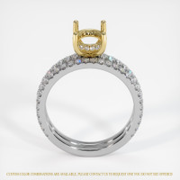 14K Yellow & White Pave Ring Setting Image