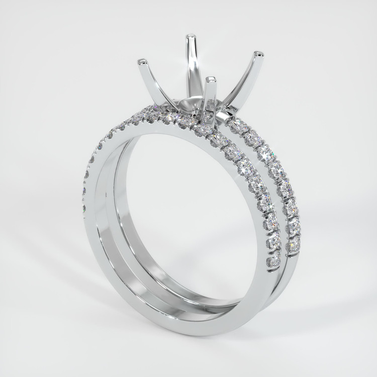 Platinum 950 Pave Ring Setting