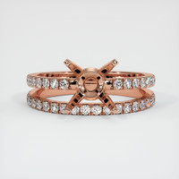 14K Rose Gold Pave Ring Setting Image