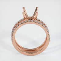14K Rose Gold Pave Ring Setting Image