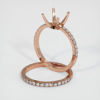 14K Rose Gold Pave Ring Setting Image