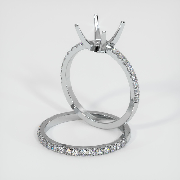 Silver Pave Ring Setting