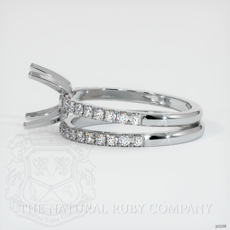 10K White Gold Pave Ring Setting