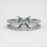 14K White Gold Pave Ring Setting Image