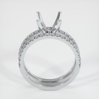 14K White Gold Pave Ring Setting Image