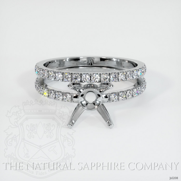 18K White Gold Pave Ring Setting