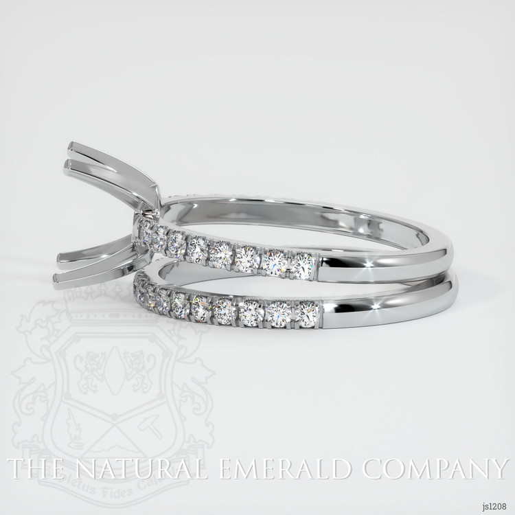 18K White Gold Pave Ring Setting