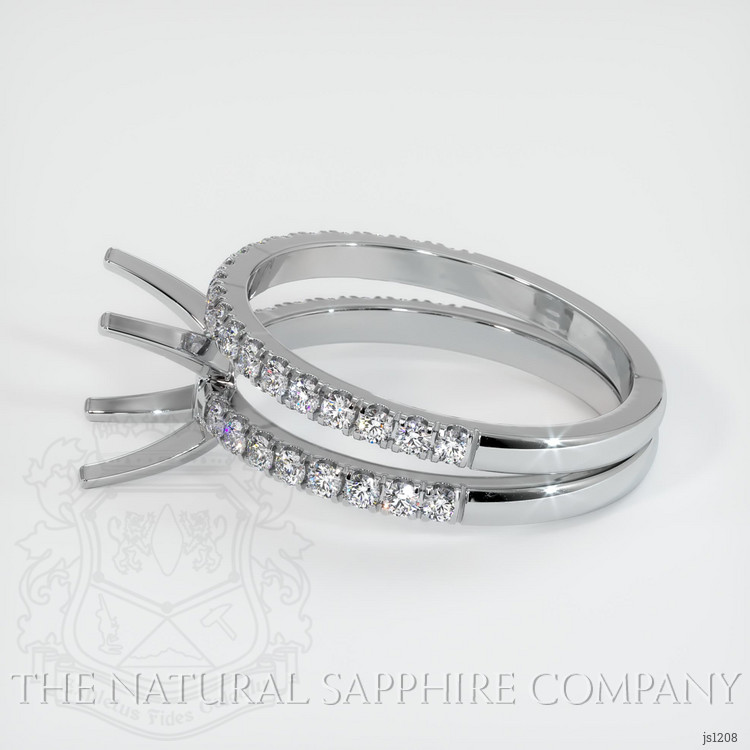 18K White Gold Pave Ring Setting