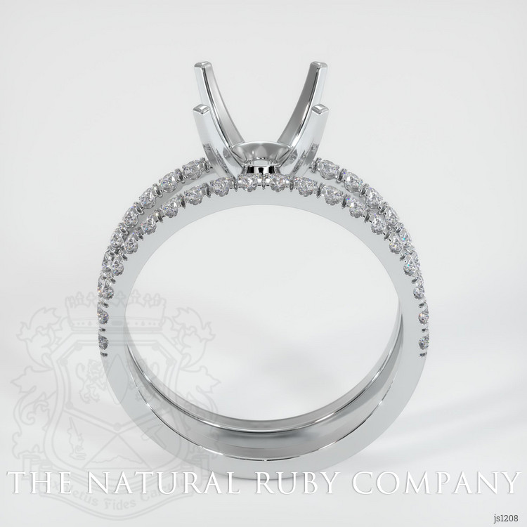 18K White Gold Pave Ring Setting