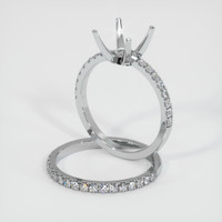18K White Gold Pave Ring Setting Image