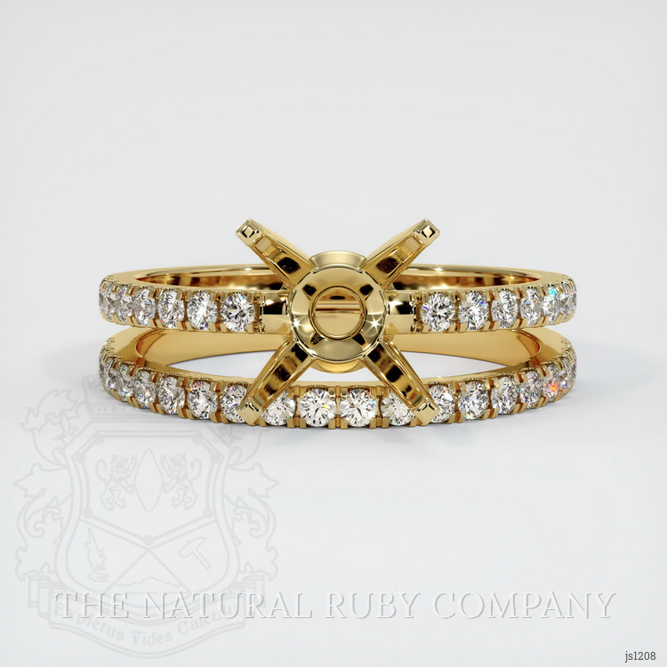 10K Yellow Gold Pave Ring Setting