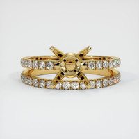 14K Yellow Gold Pave Ring Setting Image