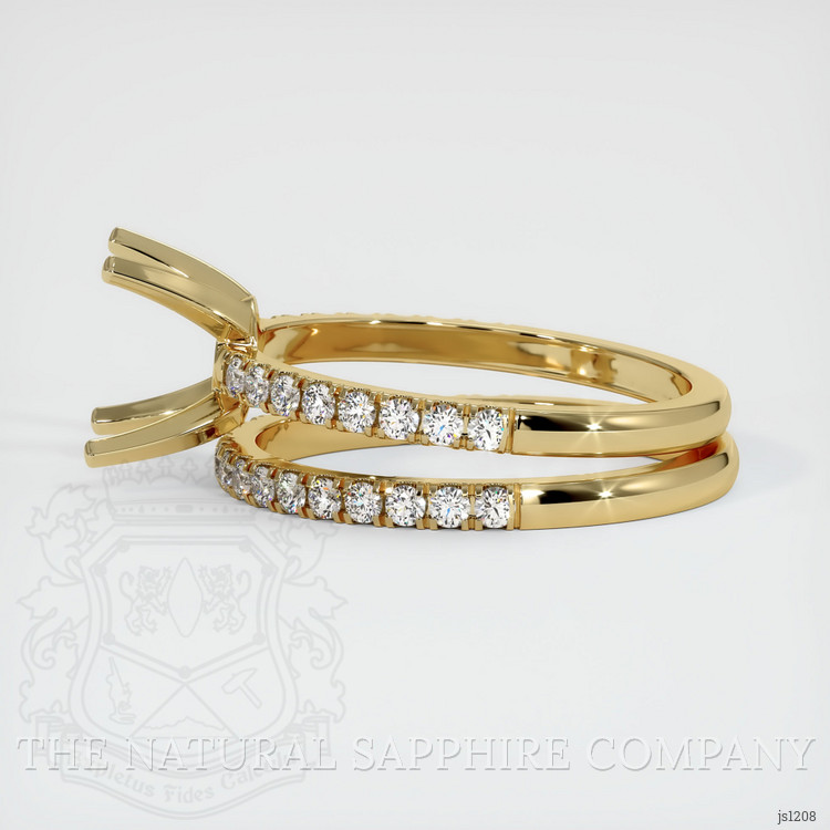 14K Yellow Gold Pave Ring Setting