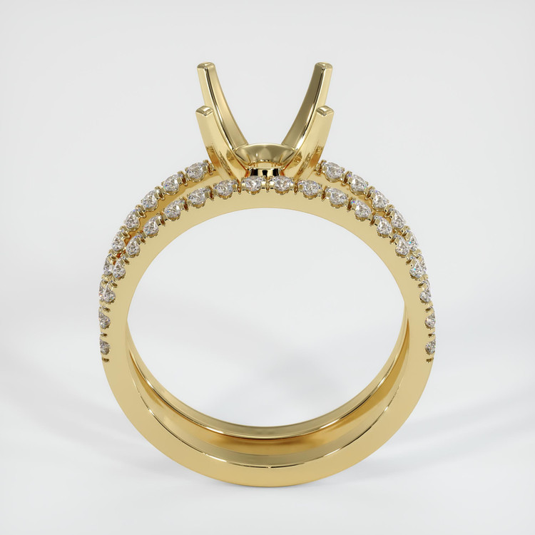 14K Yellow Gold Pave Ring Setting