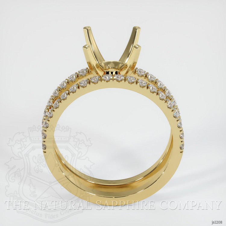 14K Yellow Gold Pave Ring Setting