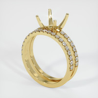 18K Yellow Gold Pave Ring Setting Video