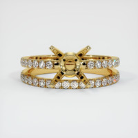 18K Yellow Gold Pave Ring Setting Image