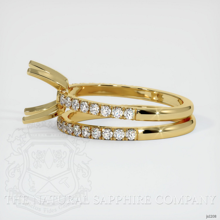 18K Yellow Gold Pave Ring Setting