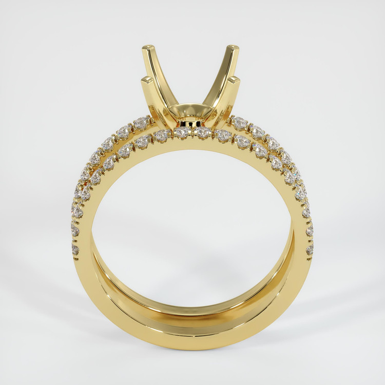 18K Yellow Gold Pave Ring Setting