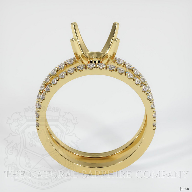 18K Yellow Gold Pave Ring Setting