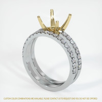 14K Yellow & White Pave Ring Setting Video