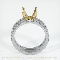 14K Yellow & White Pave Ring Setting Image
