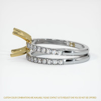 18K Yellow & White Pave Ring Setting Image