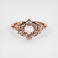 14K Rose Gold Accent Stones Ring Setting Image
