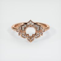 18K Rose Gold Accent Stones Ring Setting Image