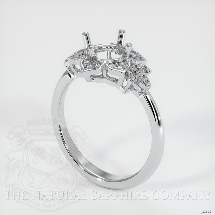 Silver Accent Stones Ring Setting