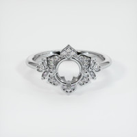 10K White Gold Accent Stones Ring Setting Image