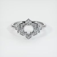 18K White Gold Accent Stones Ring Setting Image