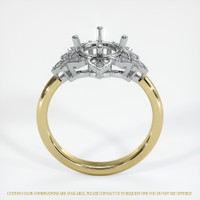 14K White & Yellow Accent Stones Ring Setting Image