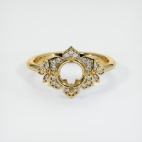14K Yellow Gold Accent Stones Ring Setting Image
