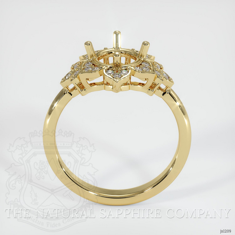 14K Yellow Gold Accent Stones Ring Setting