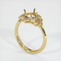 18K Yellow Gold Accent Stones Ring Setting Video