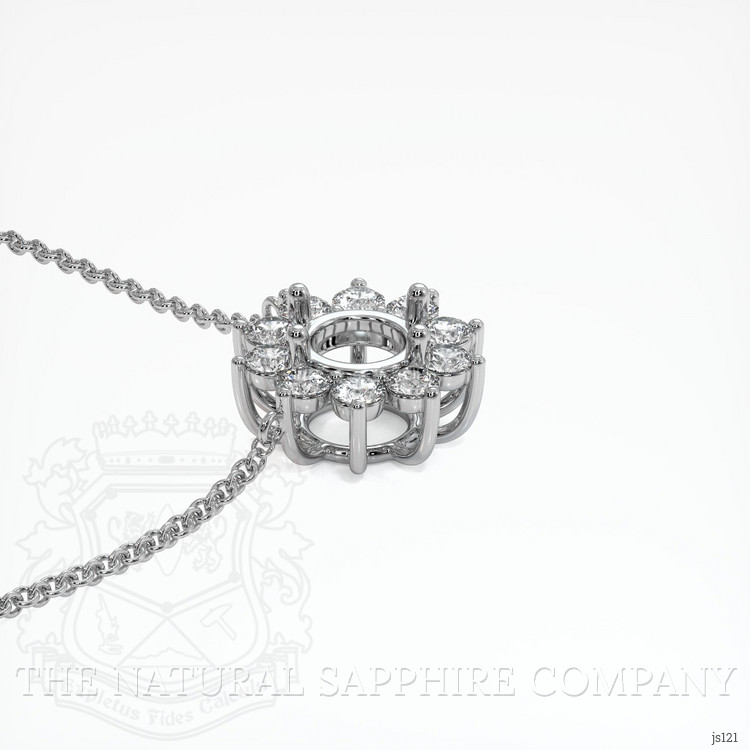 Platinum 950 Halo Necklace Setting