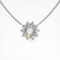 10K White Gold Halo Necklace Setting Video