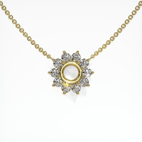 10K Yellow Gold Halo Necklace Setting Video