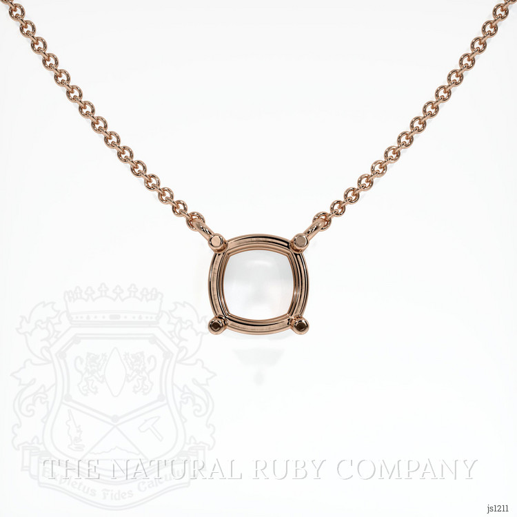 14K Rose Gold Solitaire Necklace Setting